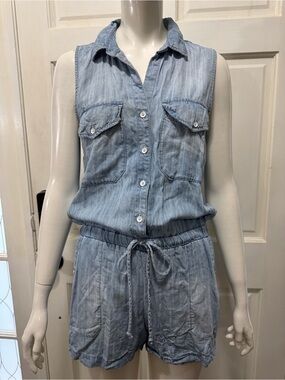 Cloth & Stone Cotton Light Blue Women's Romper Size Small